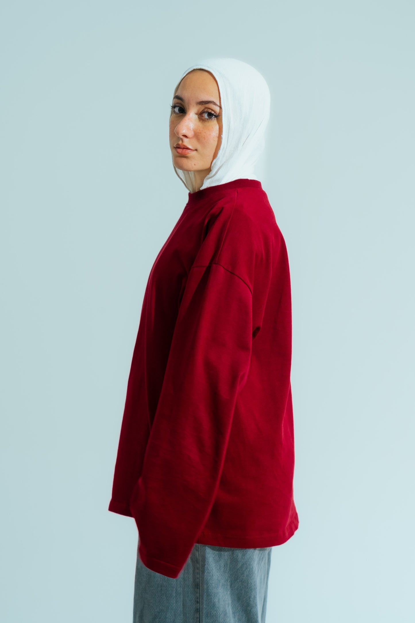 Oversized Long Sleeve - Burgundy