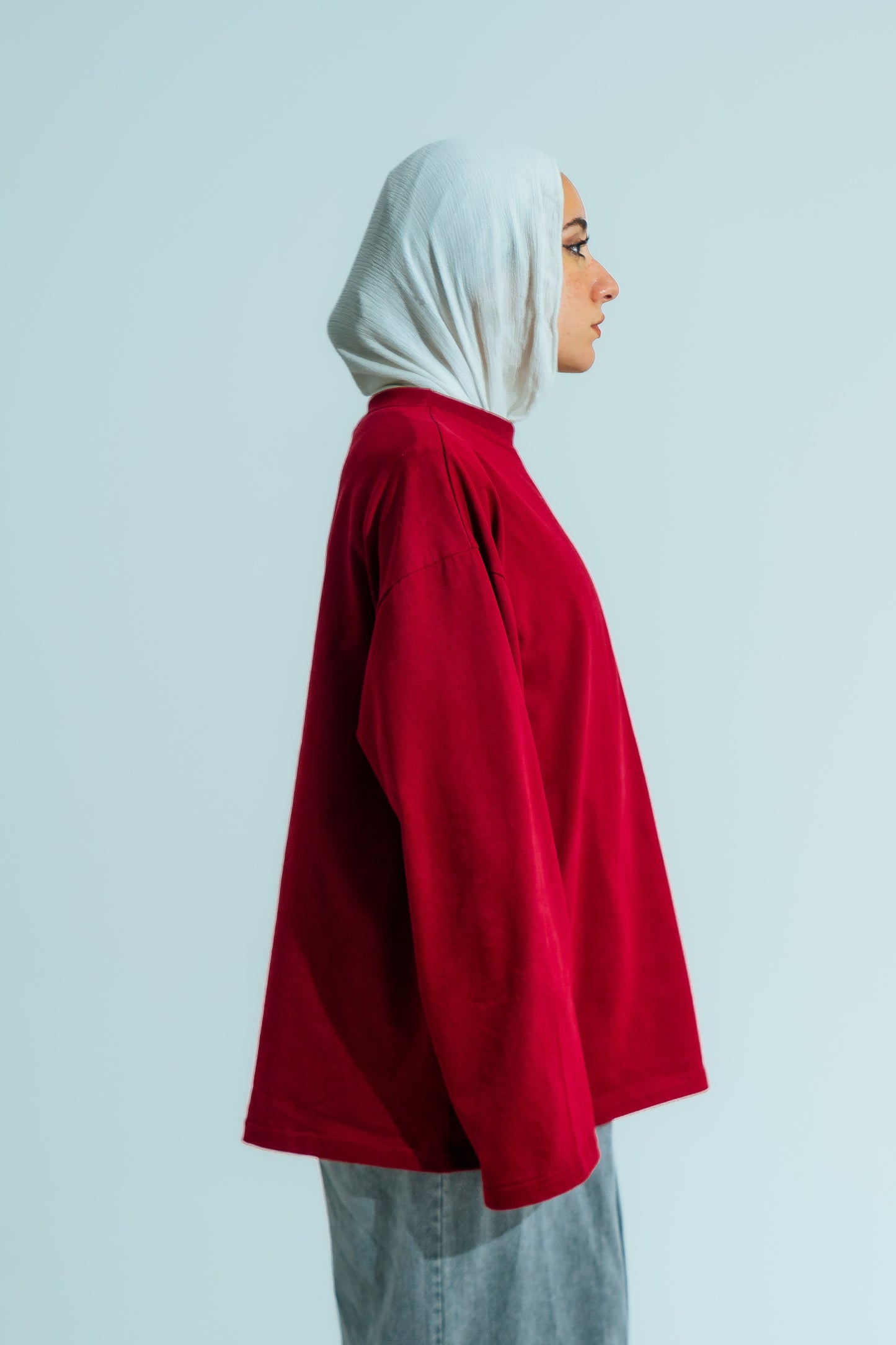 Oversized Long Sleeve - Burgundy