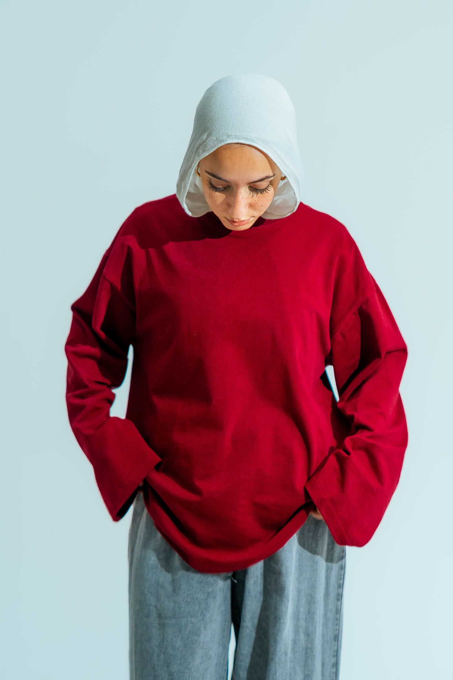 Oversized Long Sleeve - Burgundy