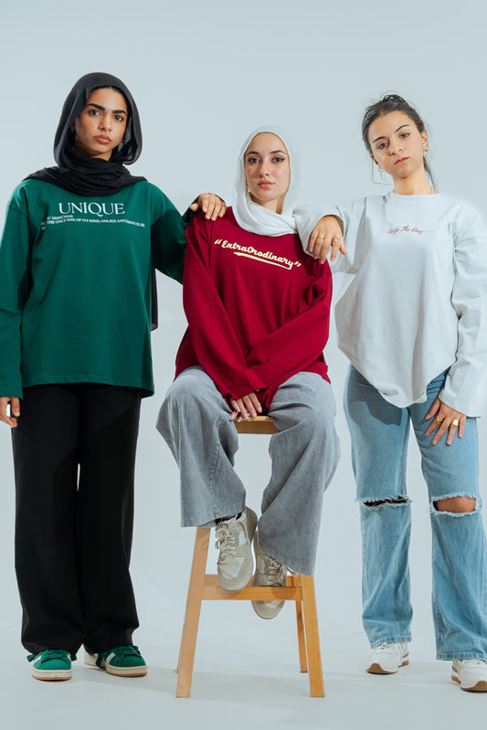 3 Graphic Oversized Long Sleeves
