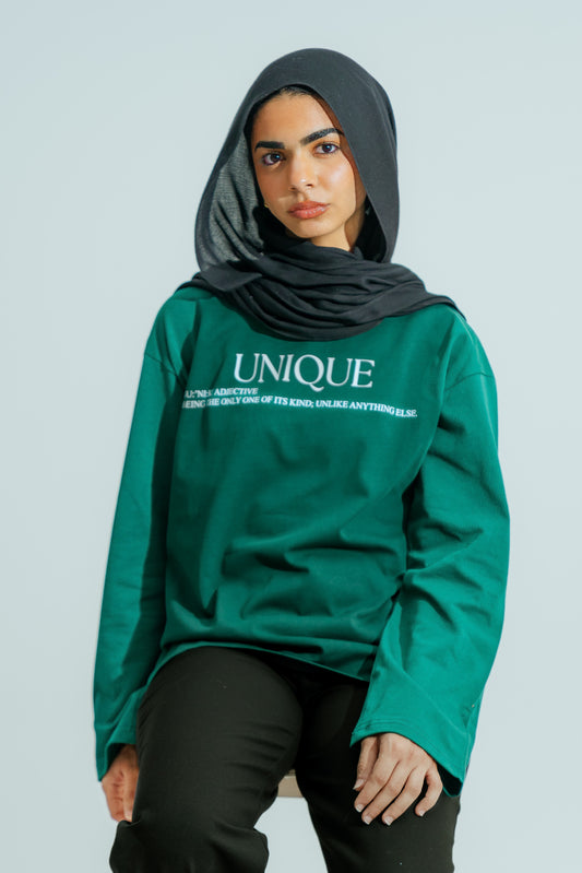 "Unique" Oversized Long Sleeve - Green